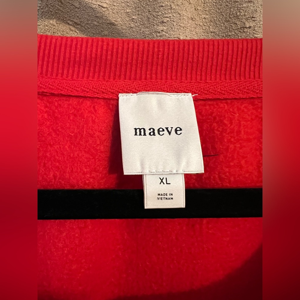 Maeve (Anthropologie) Red Bow Puff Sleeve Sweater - Picture 5 of 5